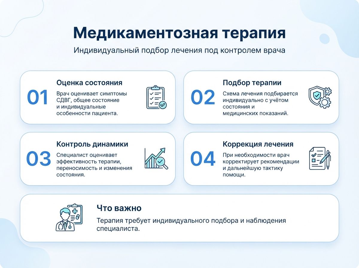 Лечение СДВГ в Новомихайловском у детей и взрослыхинфографика