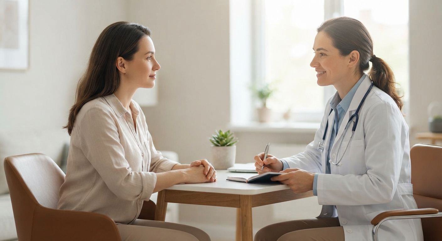 Лечение синдрома Туретта в Новомихайловском Врач консультирует пациентку