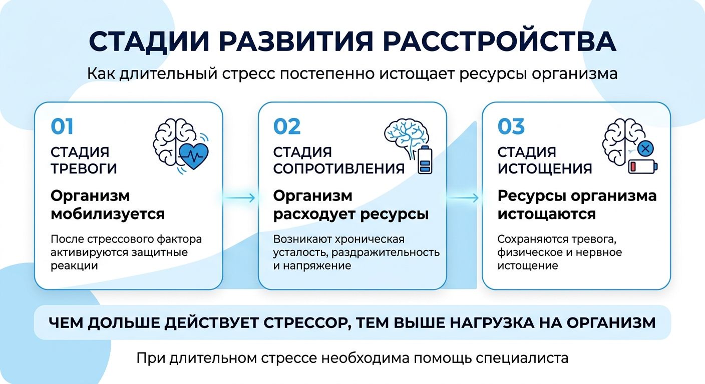 Лечение стресса в Новомихайловском инфографика